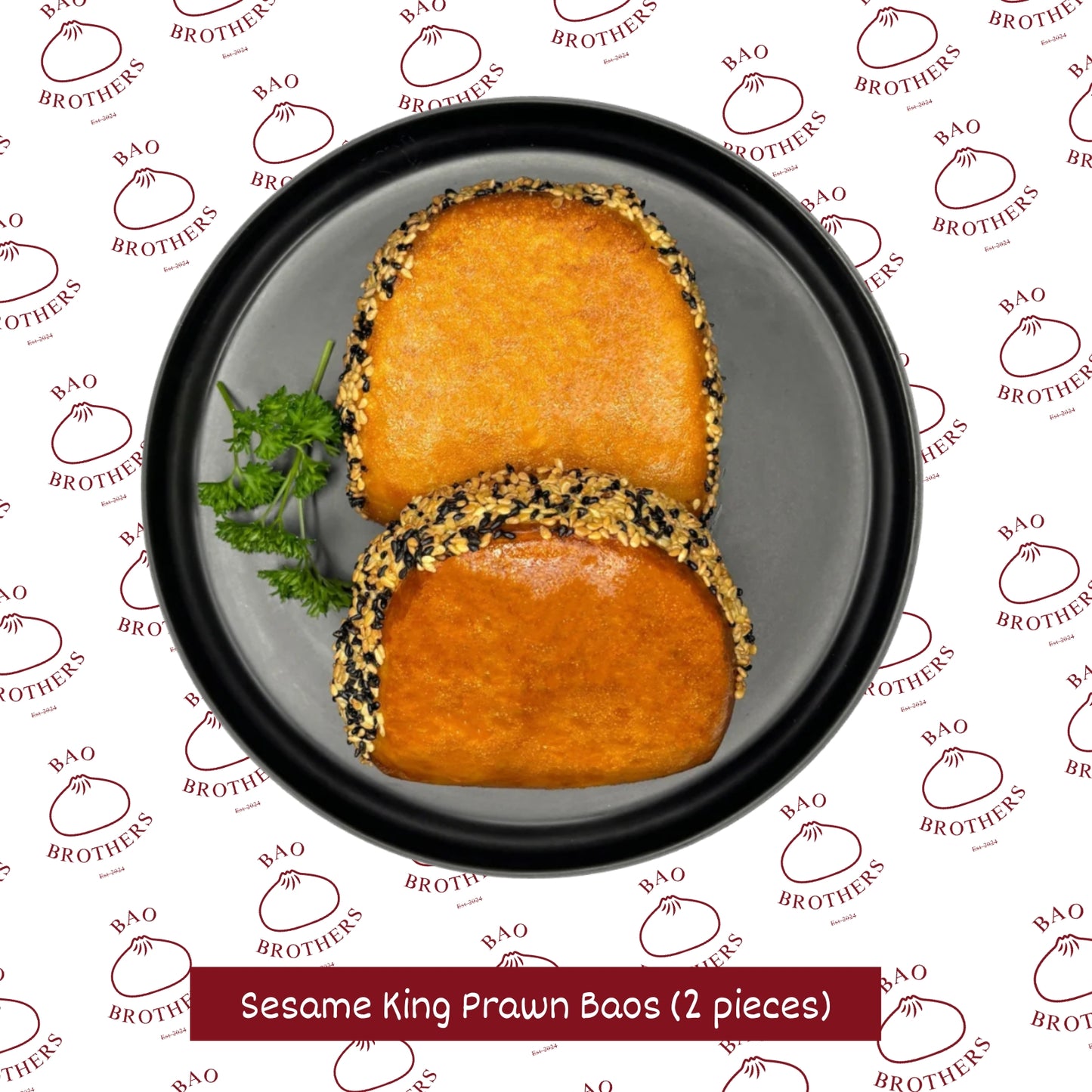 Sesame King Prawn Baos (2 pieces)